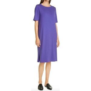 Eileen Fisher Crewneck Jersey T Shirt Dress NWT PS
